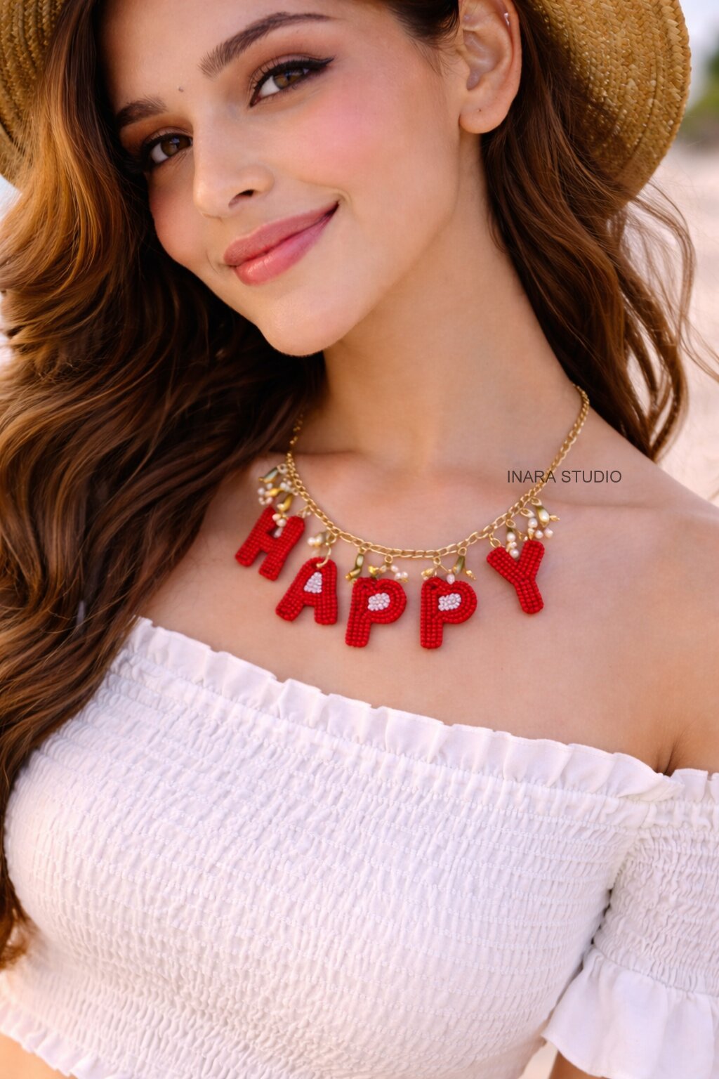HANDCRAFTED PERSONALIZED CUSTOM BEADED NAME NECKLACE